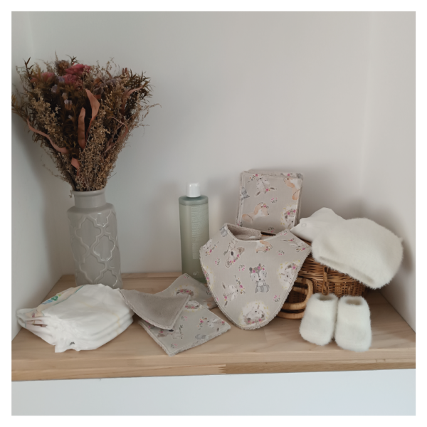Kit naissance animaux de la forêt gris