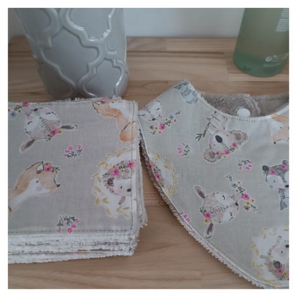 Kit naissance animaux de la forêt gris