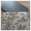 Housse toile de jouy grise 1 Housse toile de jouy grise