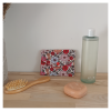 Pochette à savon fleurs roses