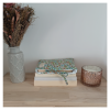 Pochette fleurs kaki 2 Pochette à livre de poche fleurs kaki