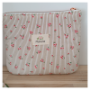 Pochette rayures et fleurs 2 Trousse plate rayures et fleurs