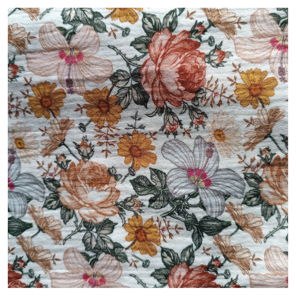Double gaze de coton jardin anglais