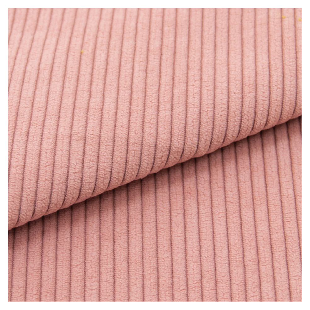 Velours côtelé vieux rose