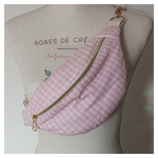 banane vichy rose tendre