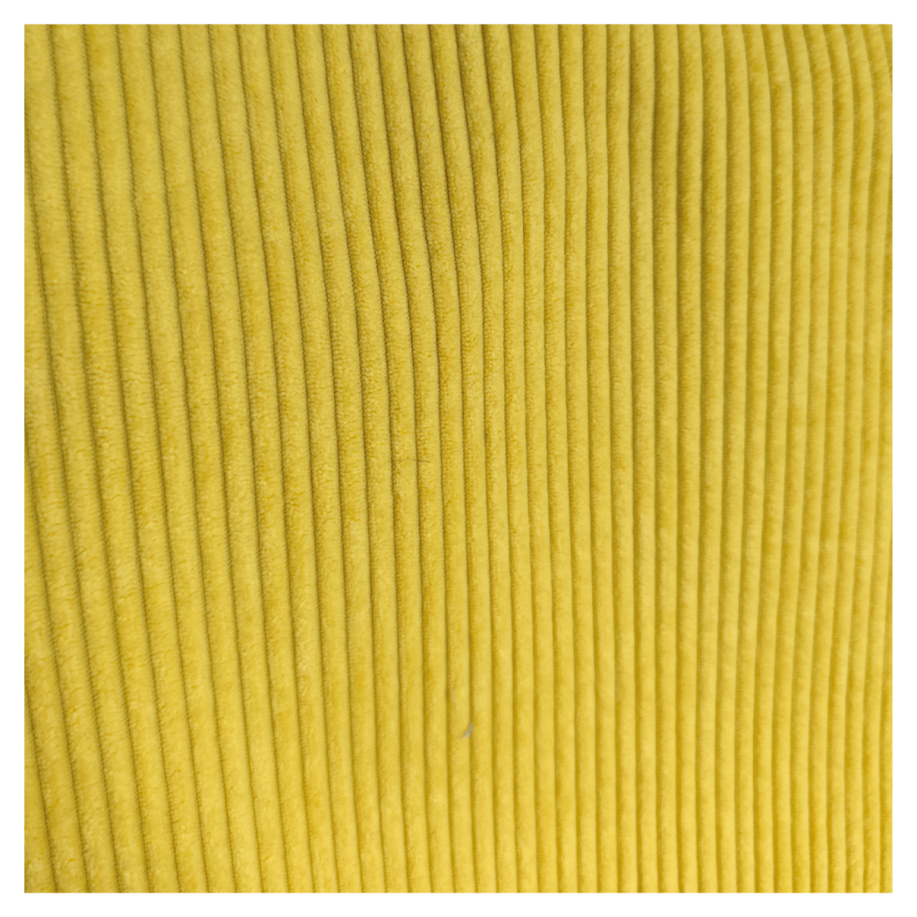 Velours côtelé jaune citron
