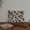 Pochette plate gaze de coton léopard Pochette plate gaze de coton léopard