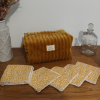 Trousse de toilette velours grosses côtes jaune Trousse de toilette velours grosses côtes jaune