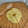 Chouchou vichy jaune citron